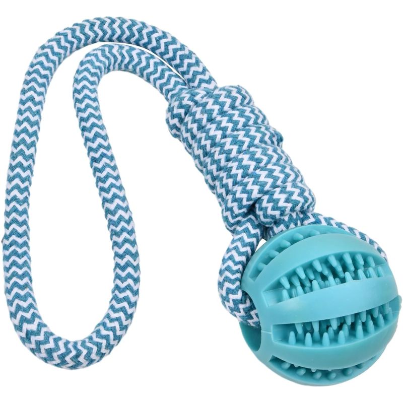 Indestructible Dog Chew Toy - Bola Volumoon com Corda - Brinquedo