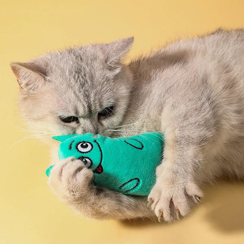 Brinquedos fofos para gatos, b - Catnip Interactive Plush Mouse avaliação e preço